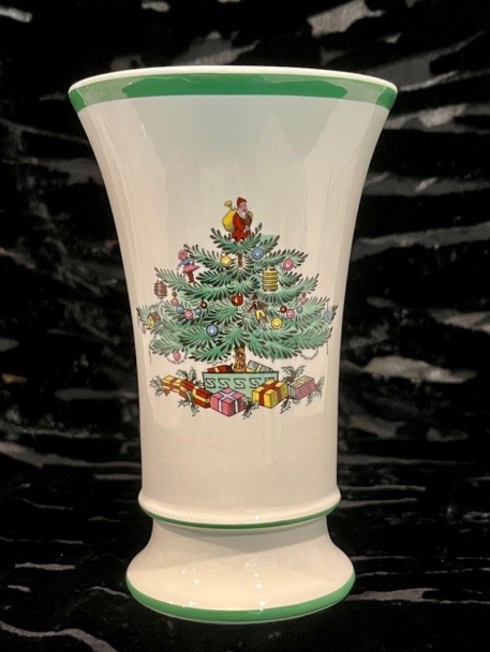 Vintage Spode Christmas Tree 5.5" Vase Made In England S3324 1970's - 80